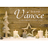 Nekupto Christmas postcard Tree, star, candles 15 x 11 cm
