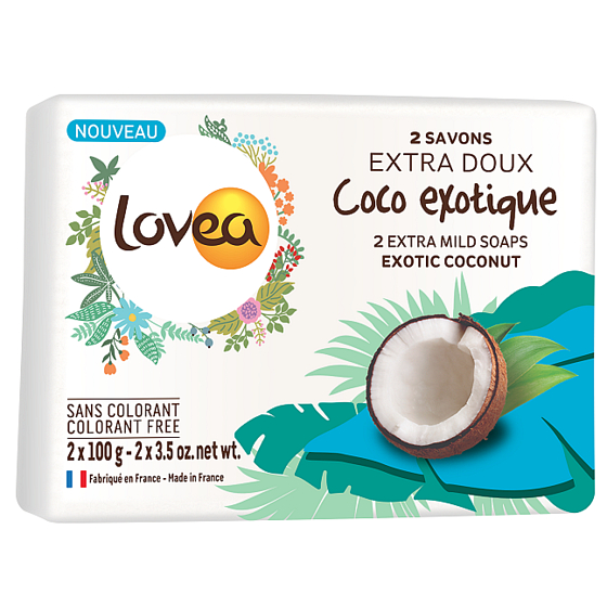 Lovea Coconut Extra gentle toilet soap 2 x 100 g