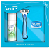 Gillette Venus shaver + spare head 2 pieces + Satin Care Pure & Delicate shaving gel 75 ml, cosmetic set for women
