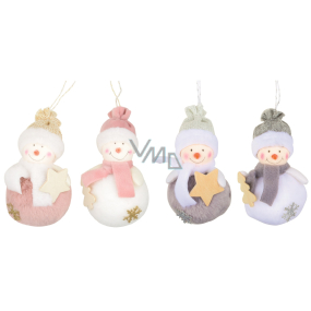 Plush hanging snowman 12 cm 1 piece