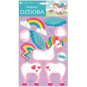Folding paper ornament unicorn 21 x 36,5 cm