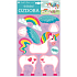 Folding paper ornament unicorn 21 x 36,5 cm