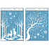 Window film without adhesive with glitter Forest, tree 50 x 35 cm 1 piece
