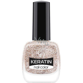 Golden Rose Keratin Nail Color Glitter nail polish 404 10,5 ml