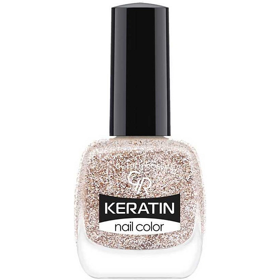 Golden Rose Keratin Nail Color Glitter nail polish 404 10,5 ml