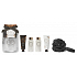 Grace Cole Rose & Geranium body cream 50 ml + hand and nail cream 50 ml + shower gel 100 ml + bath foam 100 ml + bath sponge + glass jar, cosmetic set for women