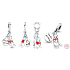 Sterling Silver 925 Disney Winnie the Pooh - Birthday Winnie the Pooh, 2in1 Birthday Pendant Bracelet