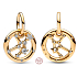 Charm Sterling Silver 925 Gold Plated Zodiac Sign Virgo, Pendant Bracelet