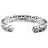 Stainless steel bracelet silver with engraving The day I lost you, open cuff, 10 mm