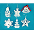 Crochet set snowman, angel, bell, star, tree, snowflake about 8 cm