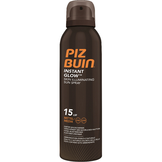 Piz Buin Instant Glow SPF15 Brightening Sun Spray with Instant Radiant Effect 150 ml