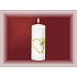 Lima Wedding Candle Wedding heart with rings candle white cylinder 60 x 120 mm 1 piece