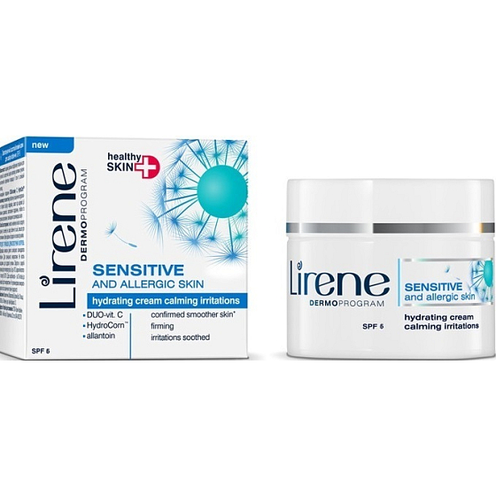 Lirene Healthy Skin + Sensitive and allergic skin moisturizing cream to relieve irritation 50 ml
