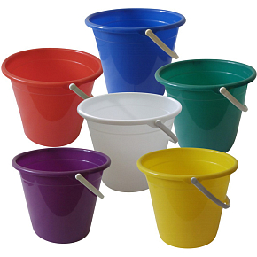 Plastic Bucket without Spout, Various Colors, 10 l