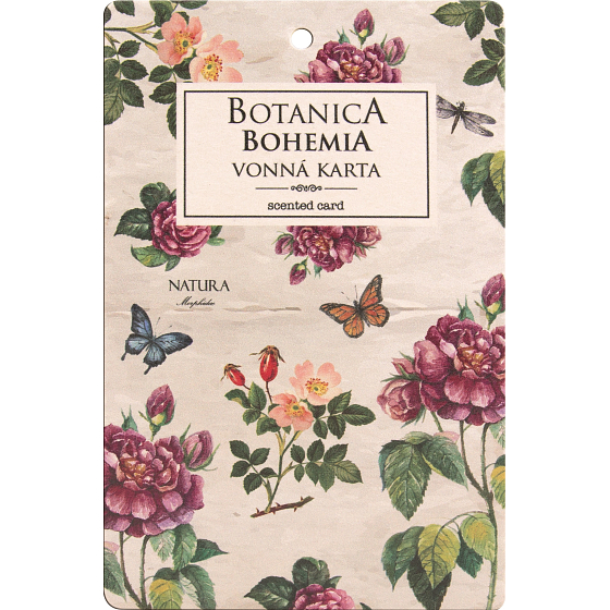 Bohemia Gifts Botanica Aromatic scented card Darts and roses 10.5 x 16 cm
