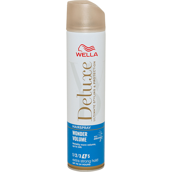 Wella Deluxe Wonder Volume strongly firming hairspray for a volume of 250 ml
