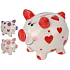 Piggy bank ceramic 90 x 75 x 80 mm mix of colours