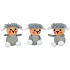 Grey sheep in box 6 cm, 3 pieces