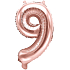Ditipo Inflatable foil balloon number 4 pink gold 35 cm 1 piece