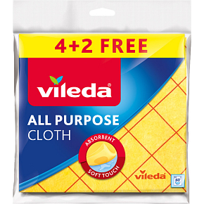 Vileda Universal Cloth 38 × 40 cm, 4+2 pcs