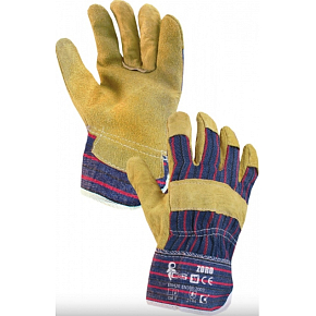 Zoro cowhide work gloves, size 10, 1 pair