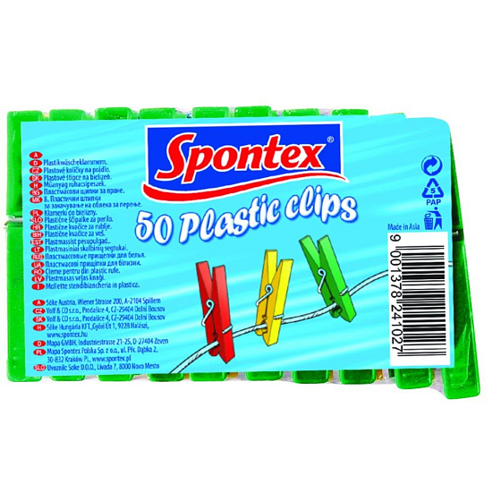 Spontex Plastic clothes pegs 50 pieces