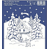 Window foil without glue white cottage 23 x 20 cm