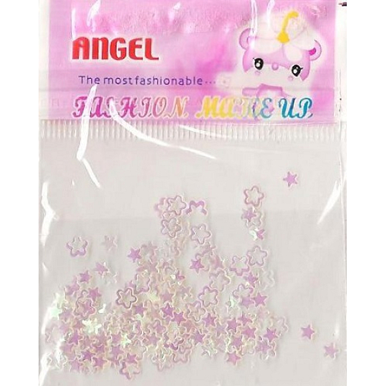 Angel Ornaments flowers and stars pink 1 pack