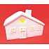 Porcelain house LED illuminated height 8.5 cm
