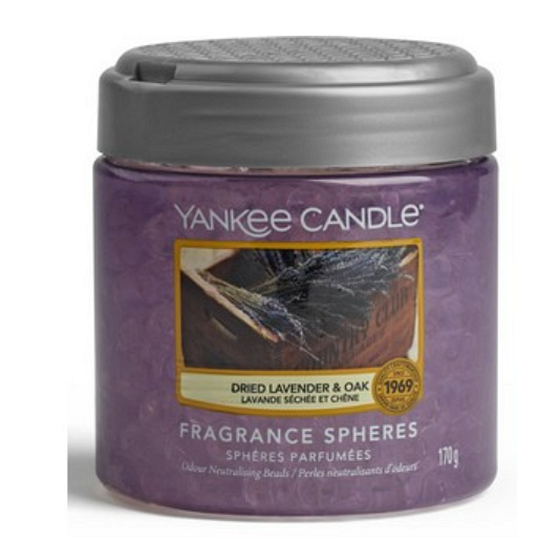 Yankee Candle Dried Lavender & Oak - Dried Lavender and Oak Spheres fragrance beads neutralize odors and refresh small spaces 170 g