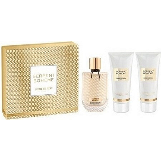 Boucheron Serpent Bohéme perfumed water for women 90 ml + body lotion 100 ml + shower gel 100 ml, gift set