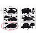 Apli Chalk board self-adhesive - whale 60 x 100 cm
