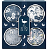 Baylis & Harding The Fuzzy Duck Cotswold Floral sparkling bath ball 4 x 120 g, cosmetic set for women