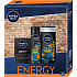 Nivea Men Energy Deep aftershave 100 ml + Deep Energy shower gel 250 ml + Deep Energy antiperspirant spray 150 ml, cosmetic set for men