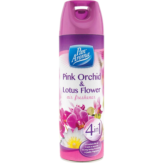 Pan Aroma Pink Orchid & Lotus Flower 4in1 Air Freshener Spray 400 ml