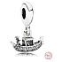 Sterling silver 925 Venice Gondola, travel bracelet pendant