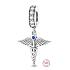 Charm Sterling silver 925 Graduation - Aesculapius staff - emblem of doctors and pharmacists, Graduate pendant on a bracelet job
