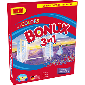Bonux Color Caring Lavender washing powder, 4 washes, 300 g