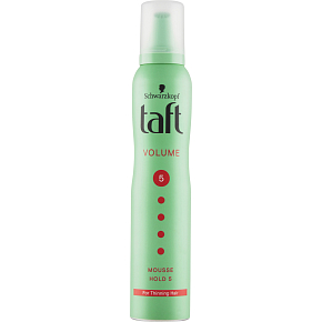 Taft Volume Mega, foam hairspray with double push-up effect, hold strength 5, 200 ml