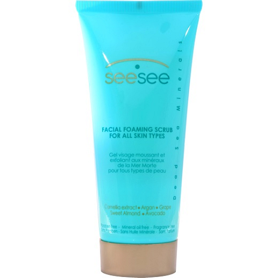 SeeSee Dea Sea Minerals Facial Foaming Scrub with Dead Sea Minerals skin foam peeling for all skin types 200 ml