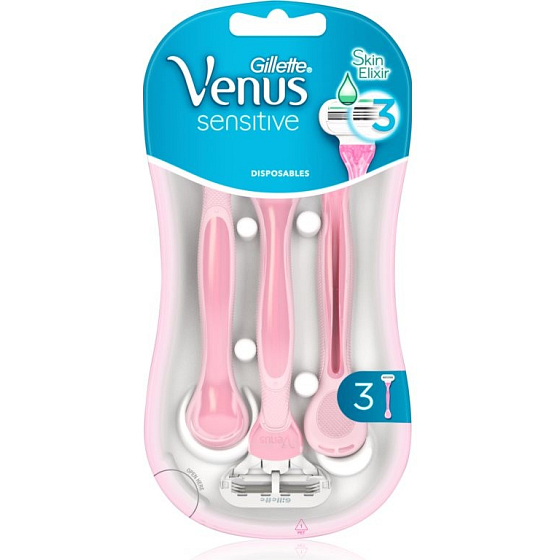 Gillette Venus Sensitive disposable razors 3 pieces for women