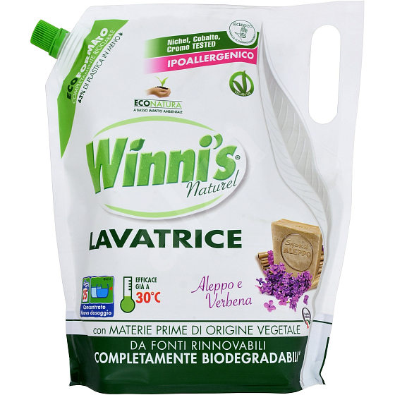 Winnis Eko Lavatrice Lavender with soap washing gel for all types of fibers of fine and colored clothes 25 doses 1250 ml