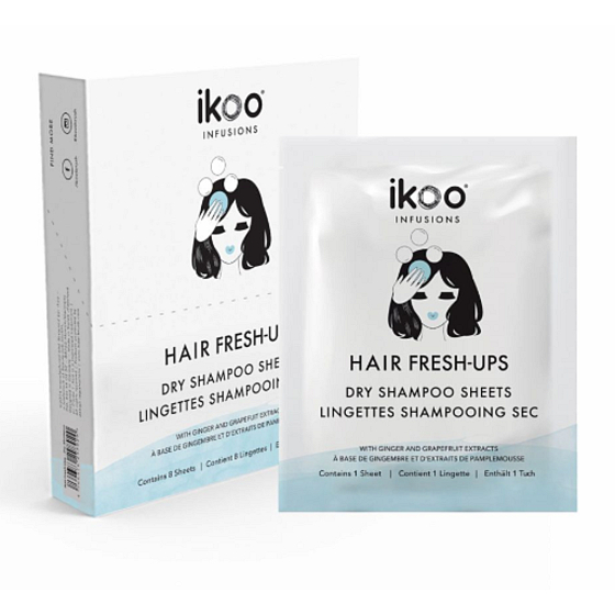 Ikoo Dry Sheets SOS Dry Shampoo in a Glove 8 pieces