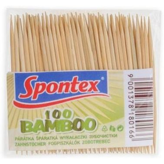 Spontex Toothpicks bamboo 100 pieces bag