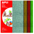 Apli Foam Sheet with Glitter (blue, gold, red, green) 210 x 297 x 2 mm A4 4 sheets