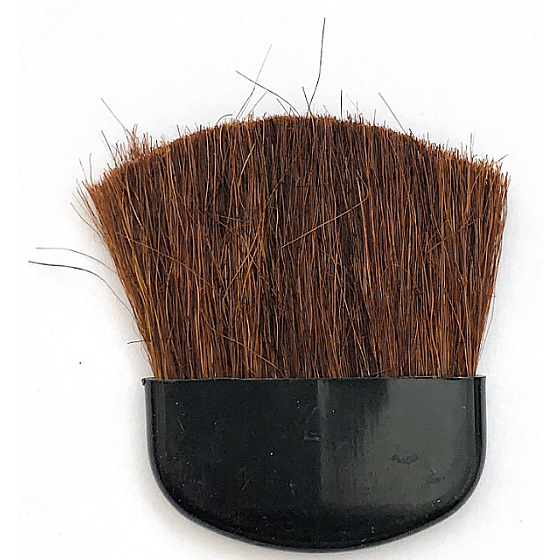 Cosmetic blush brush black with brown bristles 4 cm