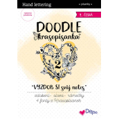 Ditipo Doodles Doodle - Decorate your notebook 2 pre-printed Czech words to practice 36 pages 7264001