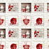 Präsenta Gift wrapping paper 70 x 200 cm Christmas red flask big, small, Merry Christmas
