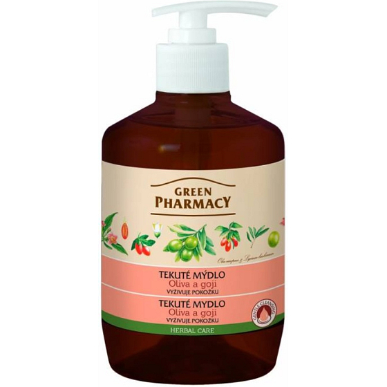 Green Pharmacy Olive and Goji Liquid Soap with Dispenser 460 ml