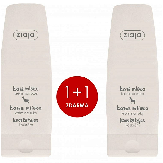 Ziaja Goat's Milk Hand and Nail Cream 80 ml + Hand and Nail Cream 80 ml for Dry Skin, Duopack
